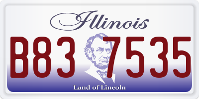 IL license plate B837535