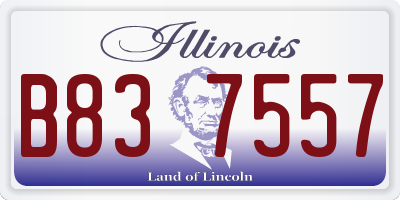 IL license plate B837557