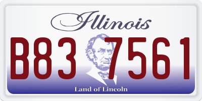 IL license plate B837561