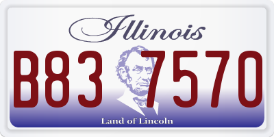 IL license plate B837570