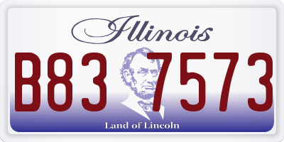 IL license plate B837573