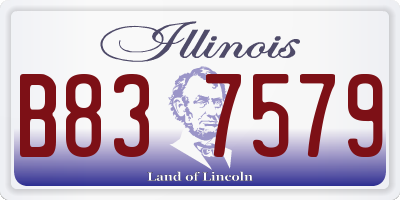 IL license plate B837579