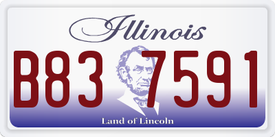 IL license plate B837591