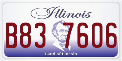 IL license plate B837606