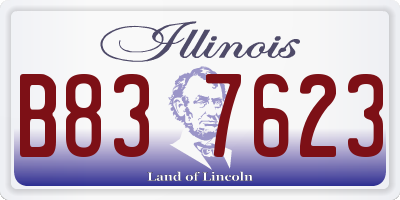 IL license plate B837623