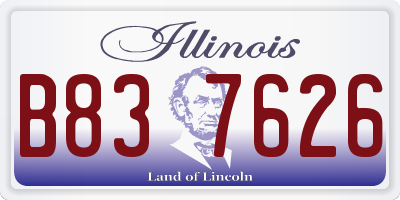IL license plate B837626