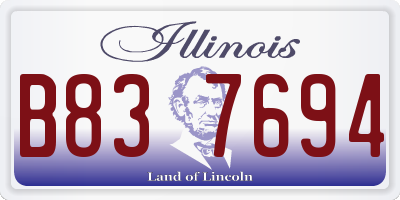 IL license plate B837694