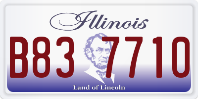 IL license plate B837710