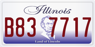 IL license plate B837717