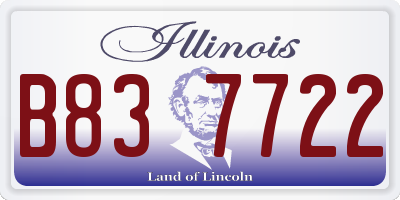 IL license plate B837722