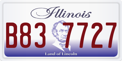IL license plate B837727
