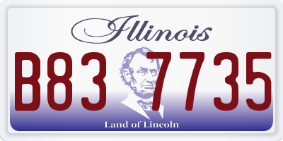 IL license plate B837735