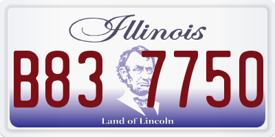 IL license plate B837750