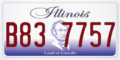 IL license plate B837757