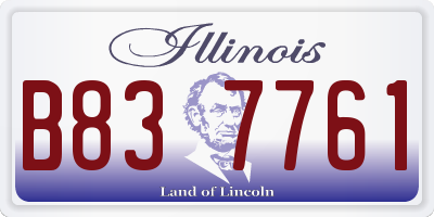 IL license plate B837761