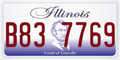 IL license plate B837769