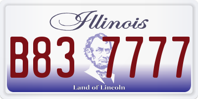 IL license plate B837777