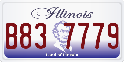 IL license plate B837779