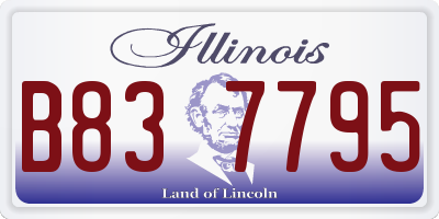 IL license plate B837795