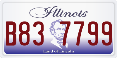 IL license plate B837799