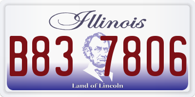 IL license plate B837806