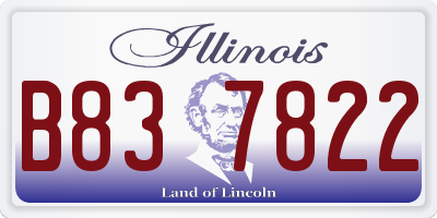 IL license plate B837822