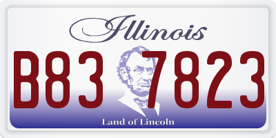 IL license plate B837823