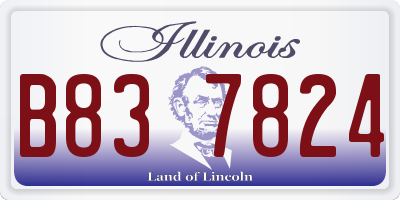 IL license plate B837824