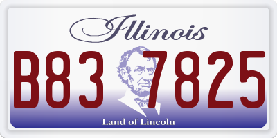 IL license plate B837825