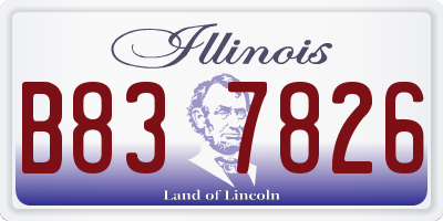 IL license plate B837826