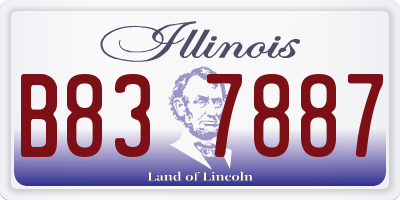 IL license plate B837887