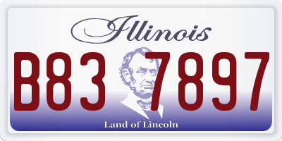 IL license plate B837897