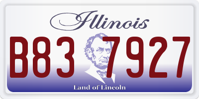 IL license plate B837927