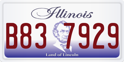 IL license plate B837929