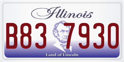 IL license plate B837930