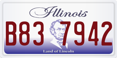IL license plate B837942