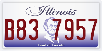 IL license plate B837957