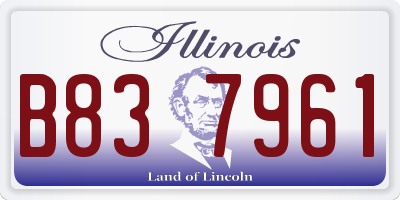 IL license plate B837961