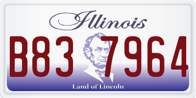 IL license plate B837964