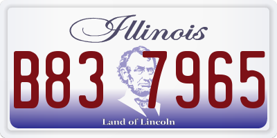 IL license plate B837965