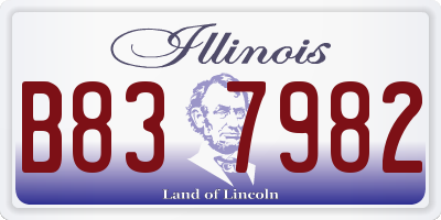 IL license plate B837982