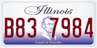 IL license plate B837984