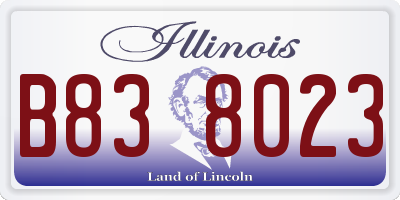IL license plate B838023