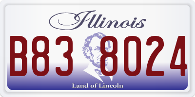 IL license plate B838024