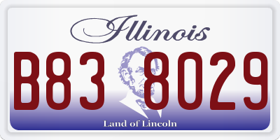 IL license plate B838029