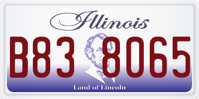 IL license plate B838065