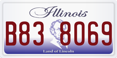 IL license plate B838069