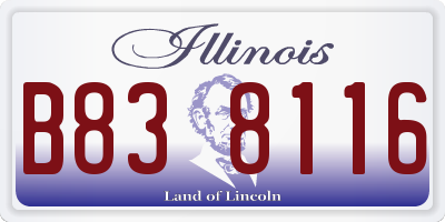 IL license plate B838116