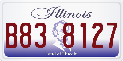 IL license plate B838127