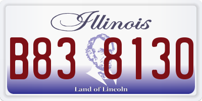 IL license plate B838130